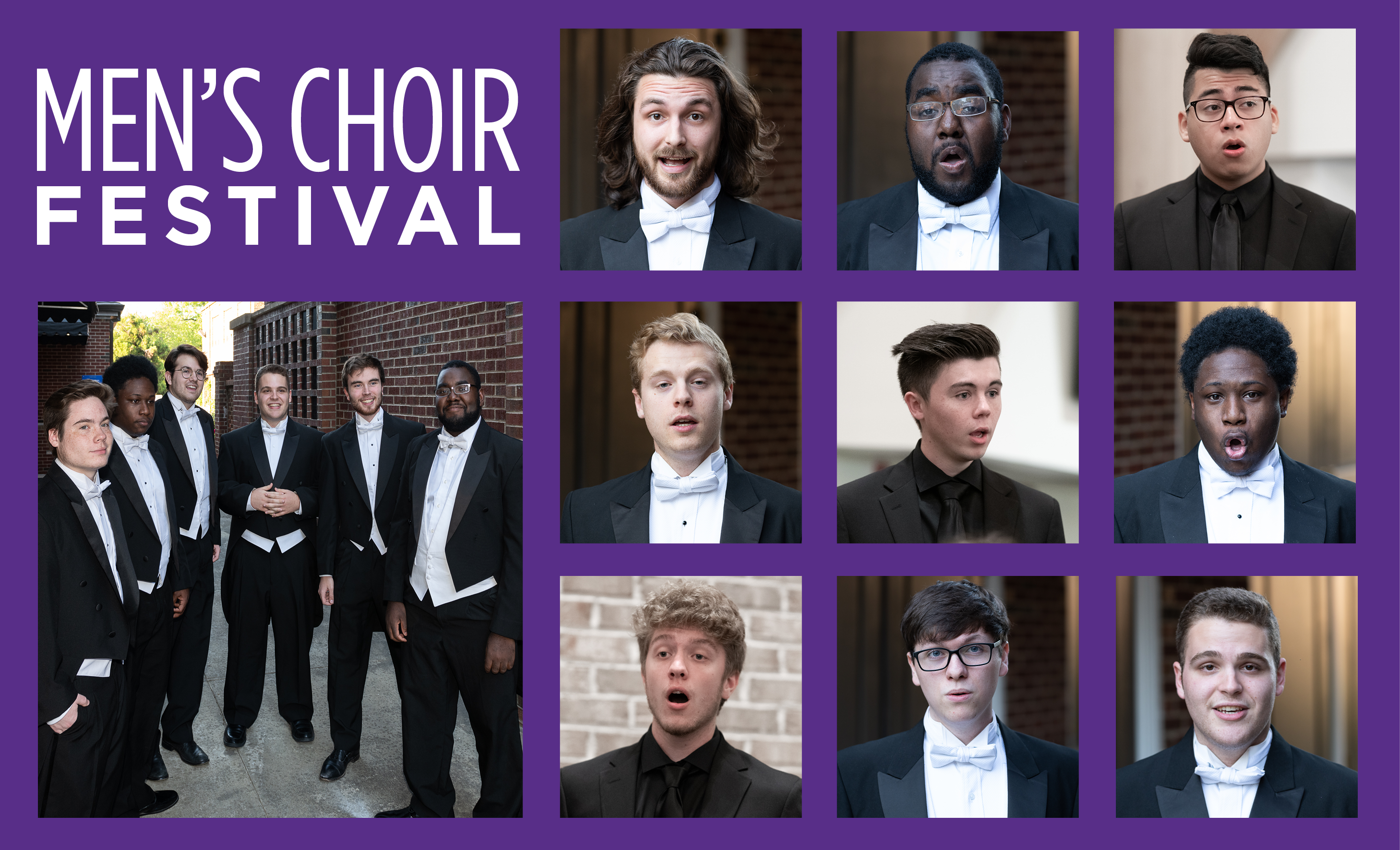 Image collage of the Men's Choir Festival particpants