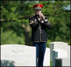 U.S. Army musician playing trumpet