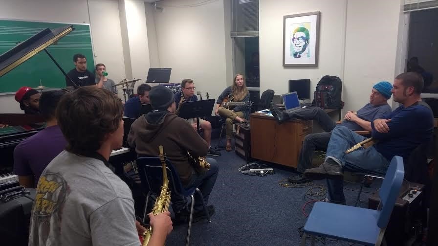 Scott Sawyer's late-night session with ECU jazz students.